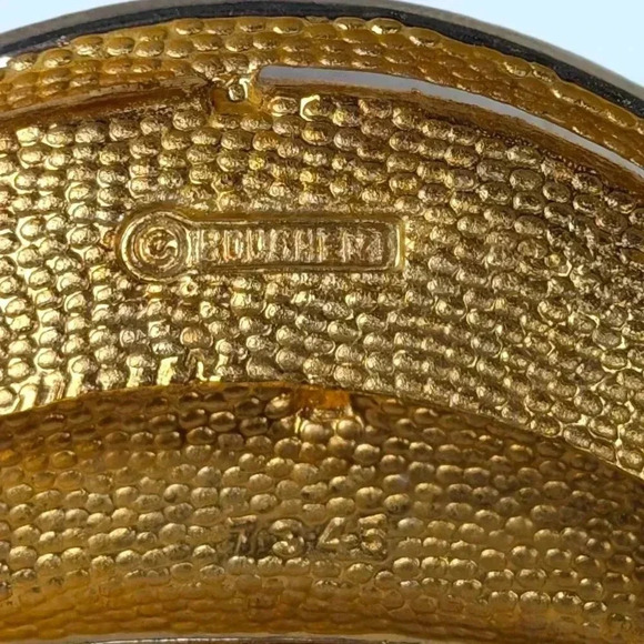 Vintage Boucher Gold Tone Pearl Swirl Brooch - Picture 6 of 7